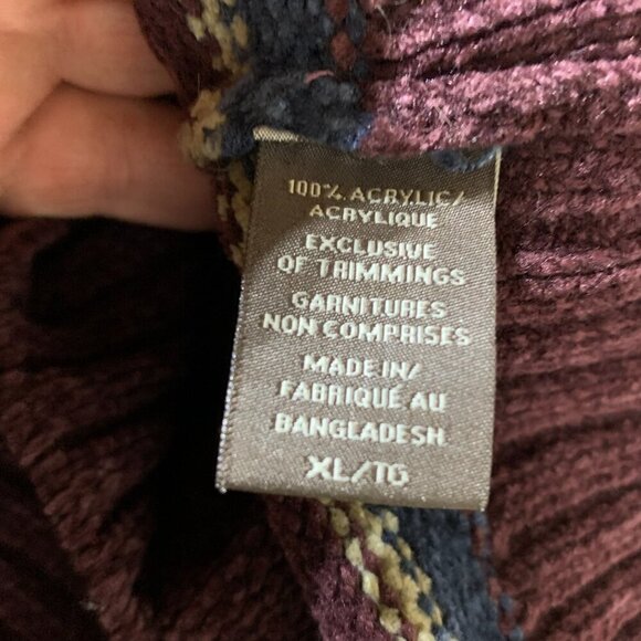 Vintage Denver Hayes Classic Fit 1/4 Button Burgundy Dad Sweater - Picture 7 of 11